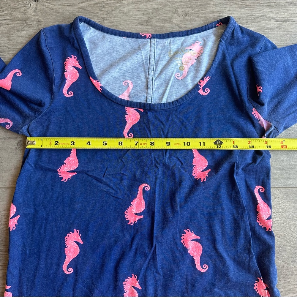Lilly Pulitzer Arielle dress - size XS - Sea Horse Blue Flirty print - Picture 3 of 6